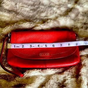 Coach red wristlet